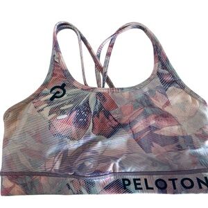 Peloton Women's Tropical Sports Bra - Pink and Purple‎